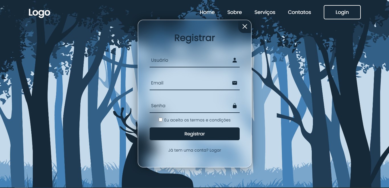 site login e registro