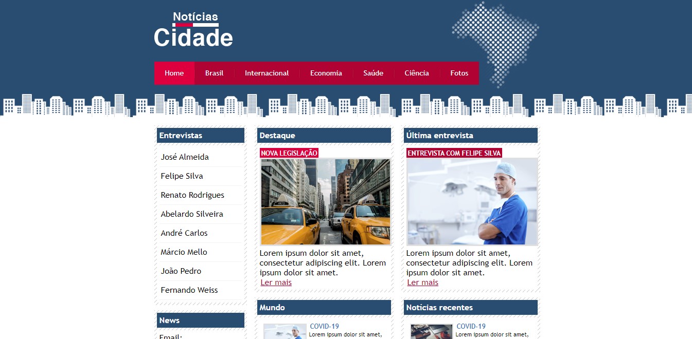 site noticias cidade